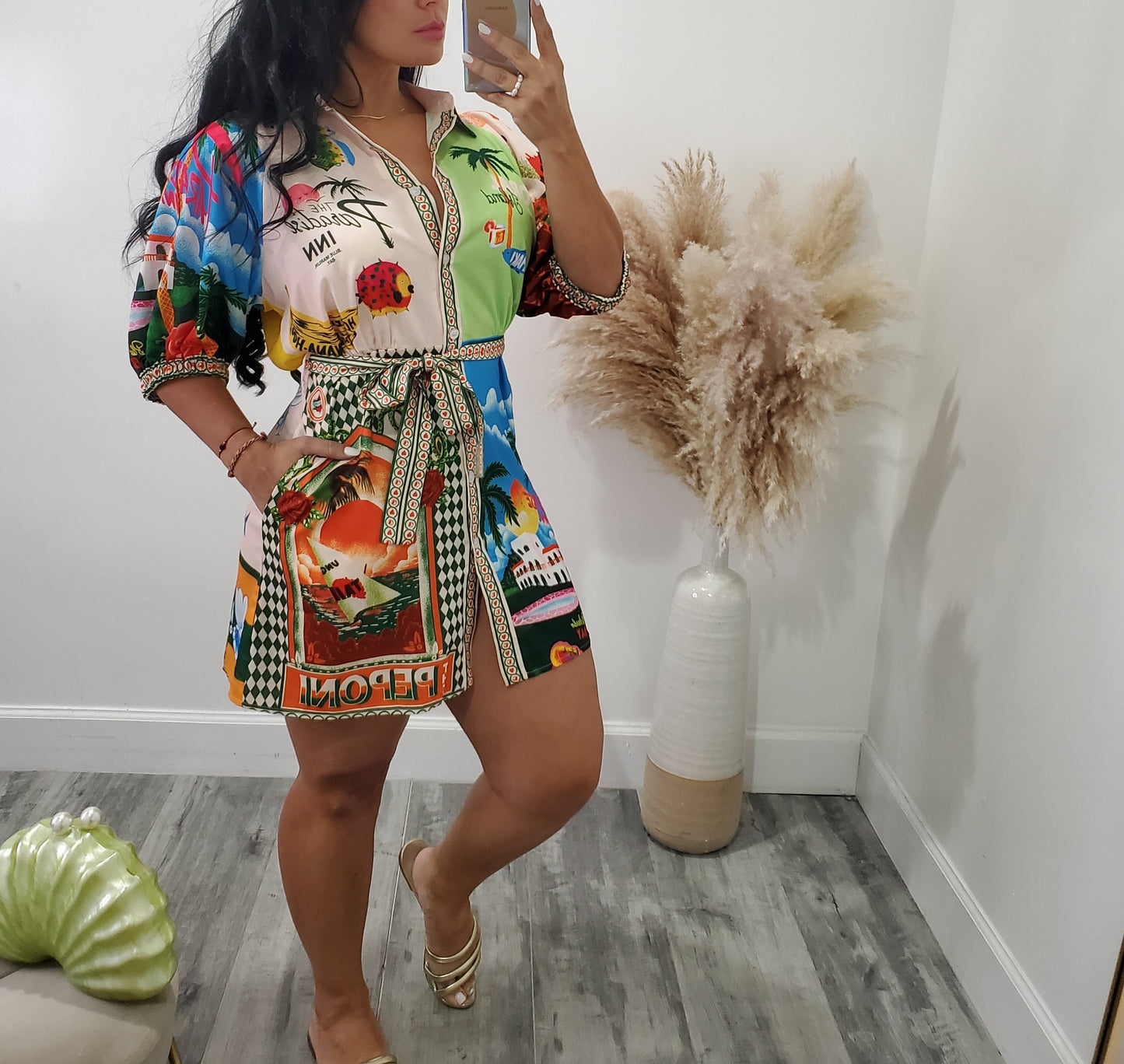 Paris tropical dress