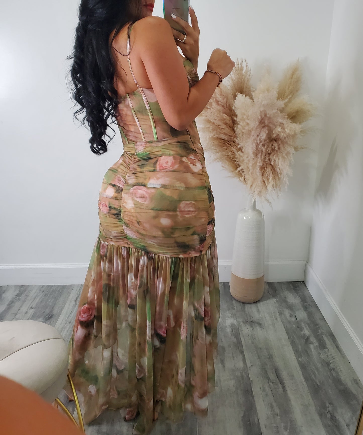 Flower fields maxi dress