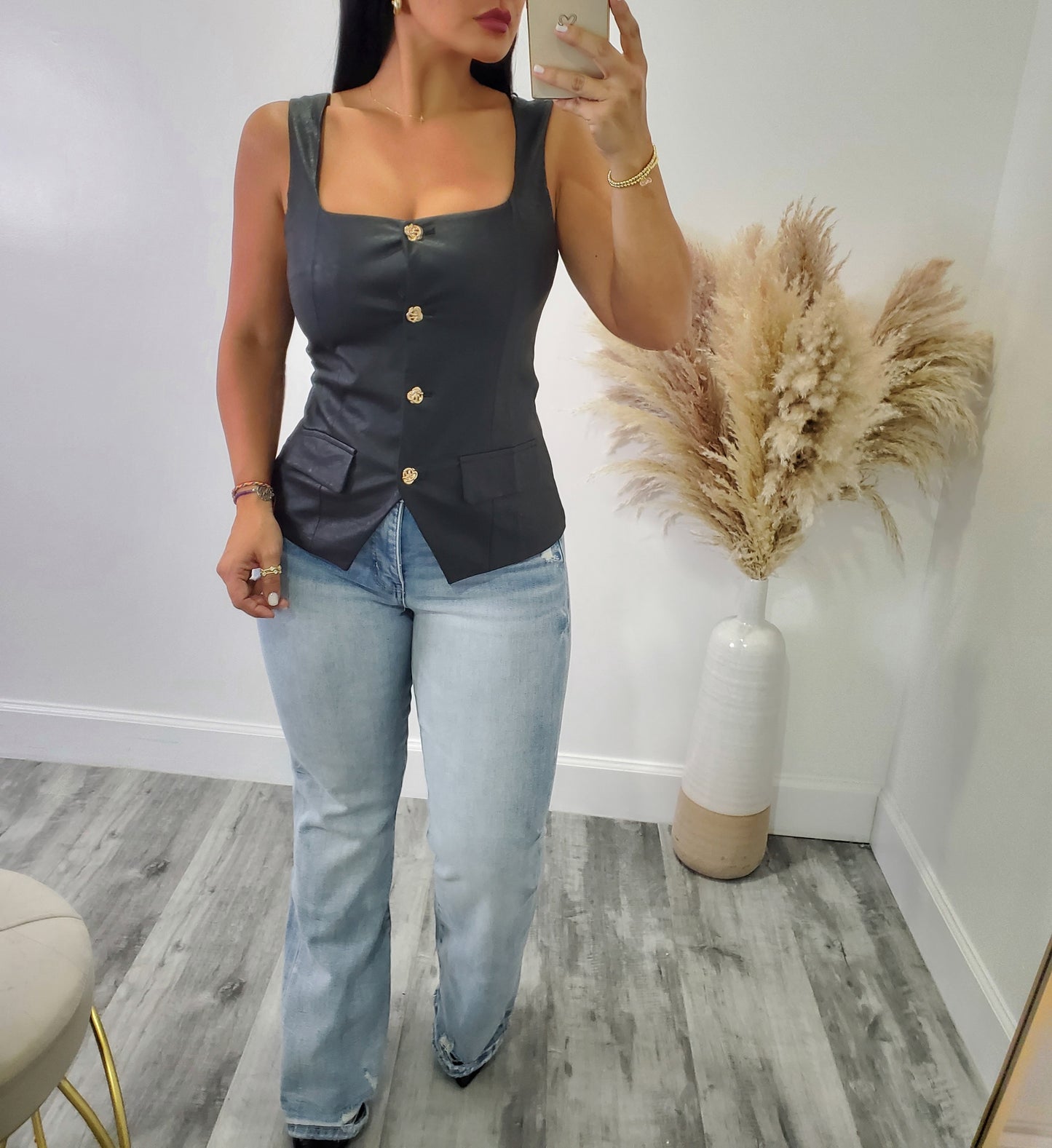 LEATHER VEST
