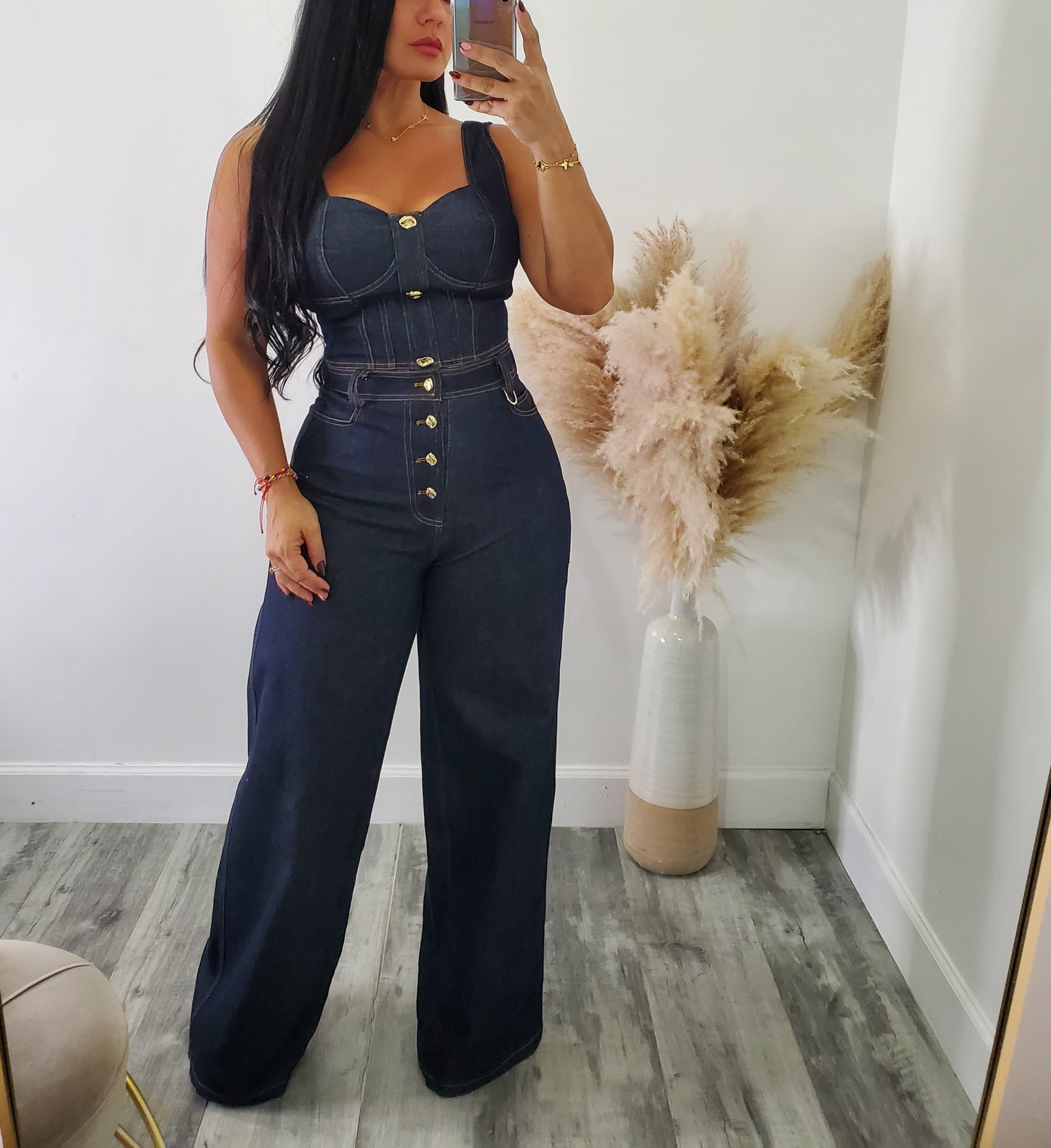Monaco denim pant set