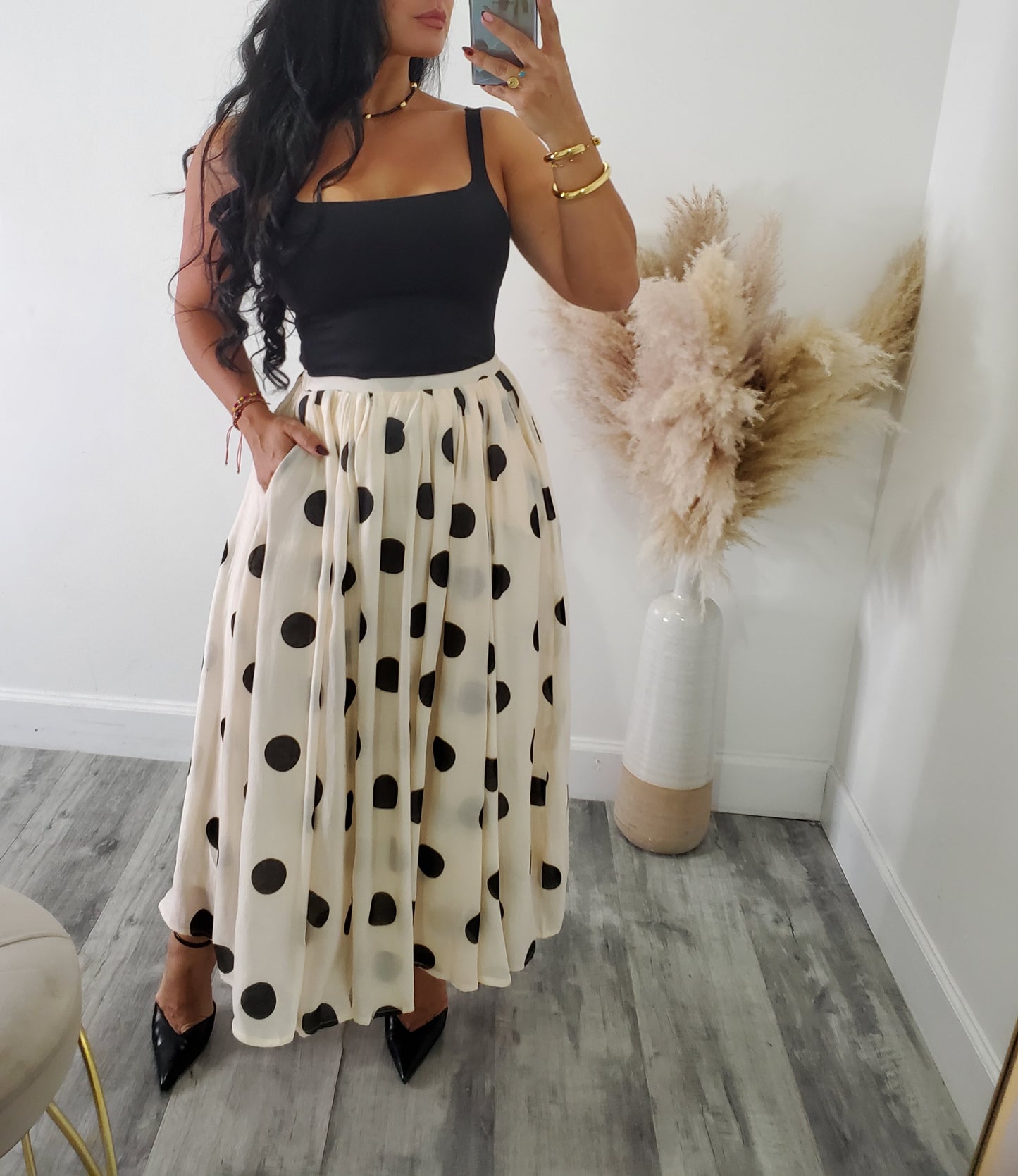 Polka dot skirt
