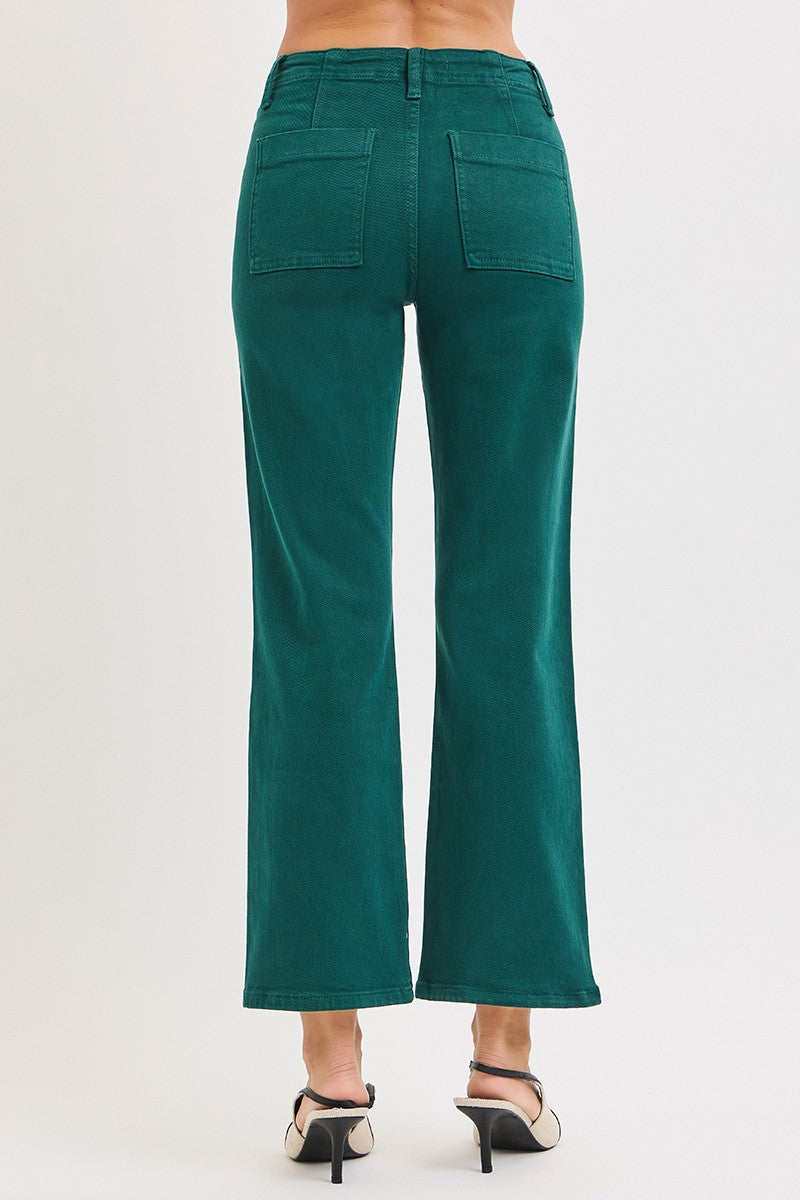 High Rise Ankle Flare Jeans