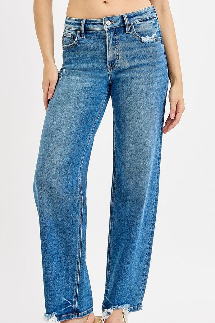 MID RISE BAGGY JEANS