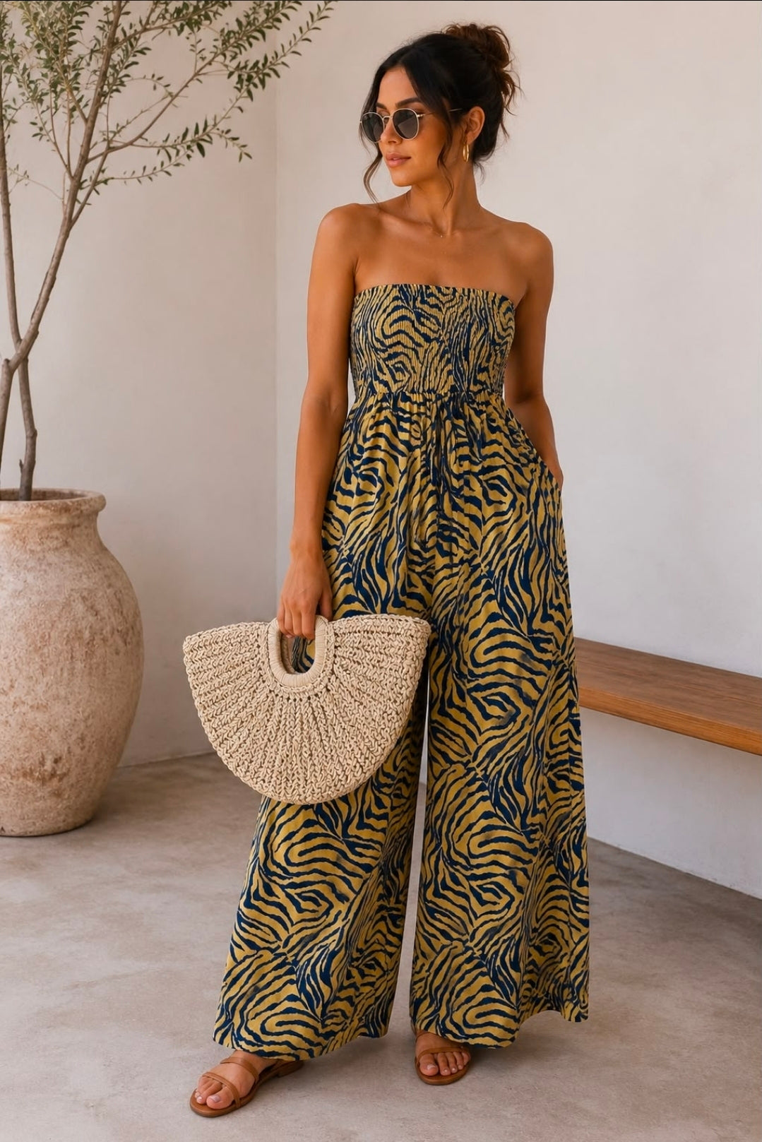 PRINT TUBE JUMPSUIT