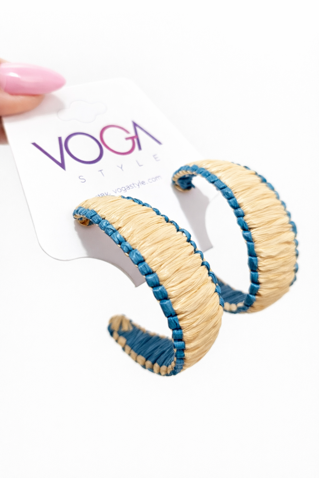 Raffia Hoop Earrings