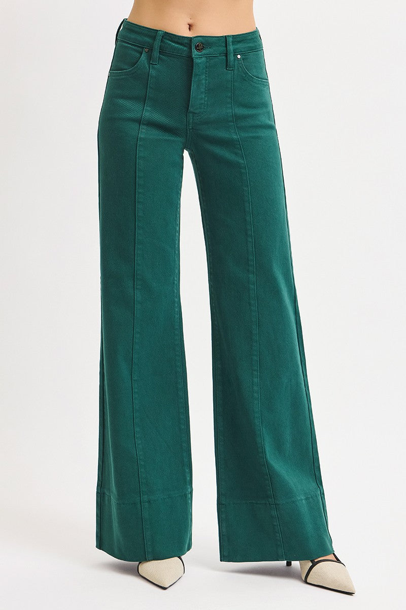 Tummy Control Mid Rise Wide Leg