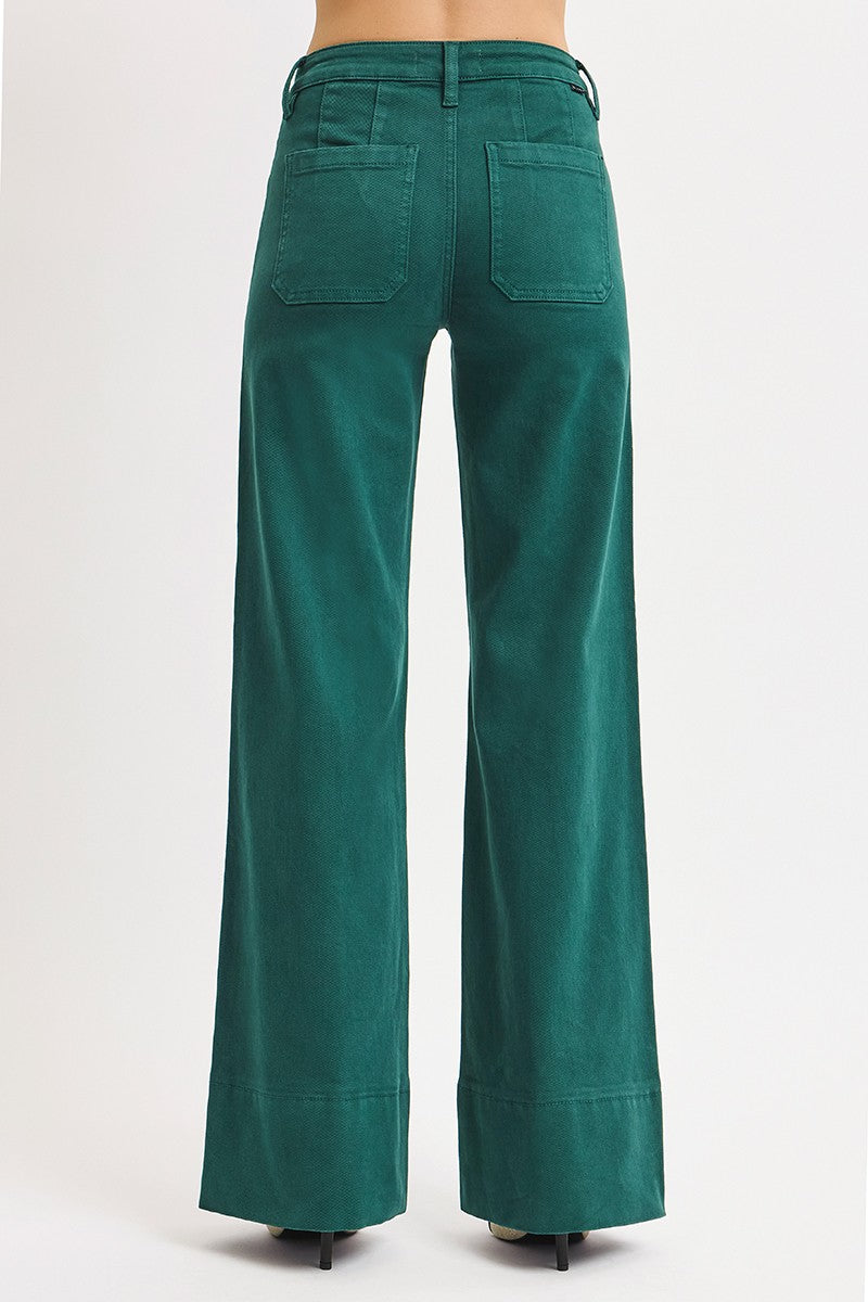 Tummy Control Mid Rise Wide Leg