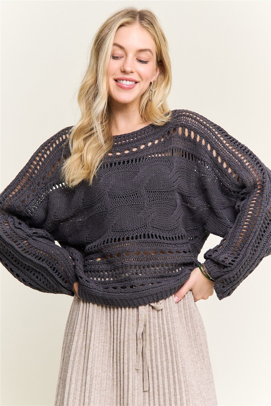 Crocheted Open-knit sweater
