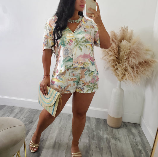 Tropical dream short set