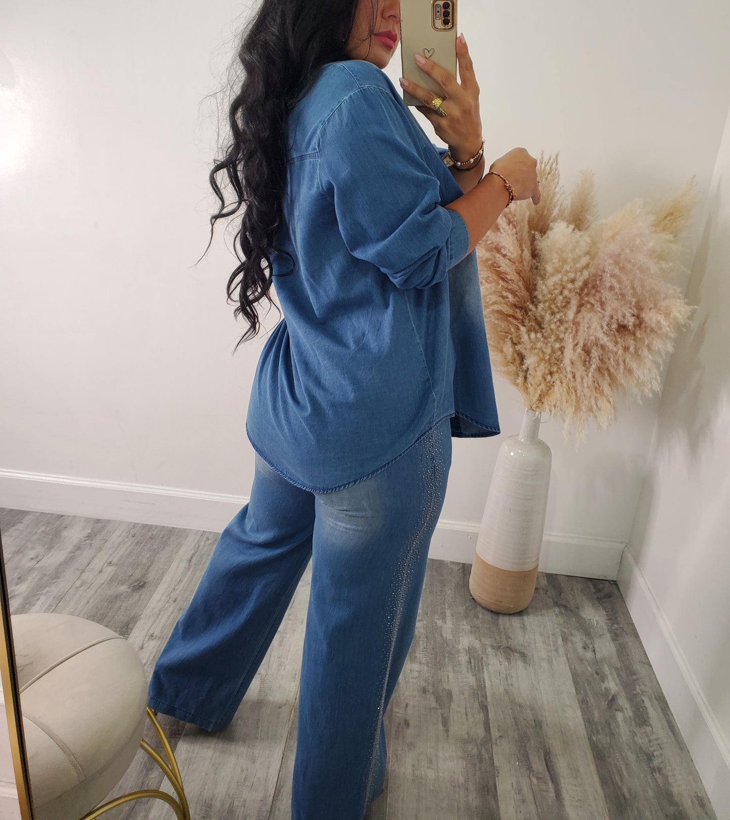DENIM PANT SET