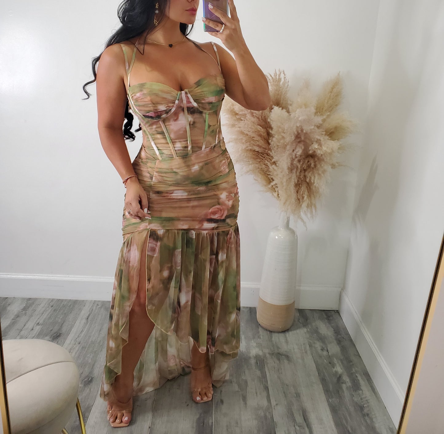 Flower fields maxi dress