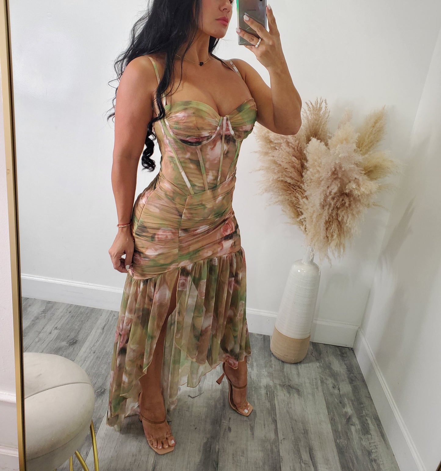 Flower fields maxi dress