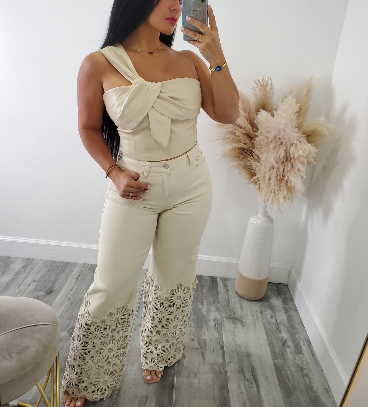 CRAZY LEATHER TOP