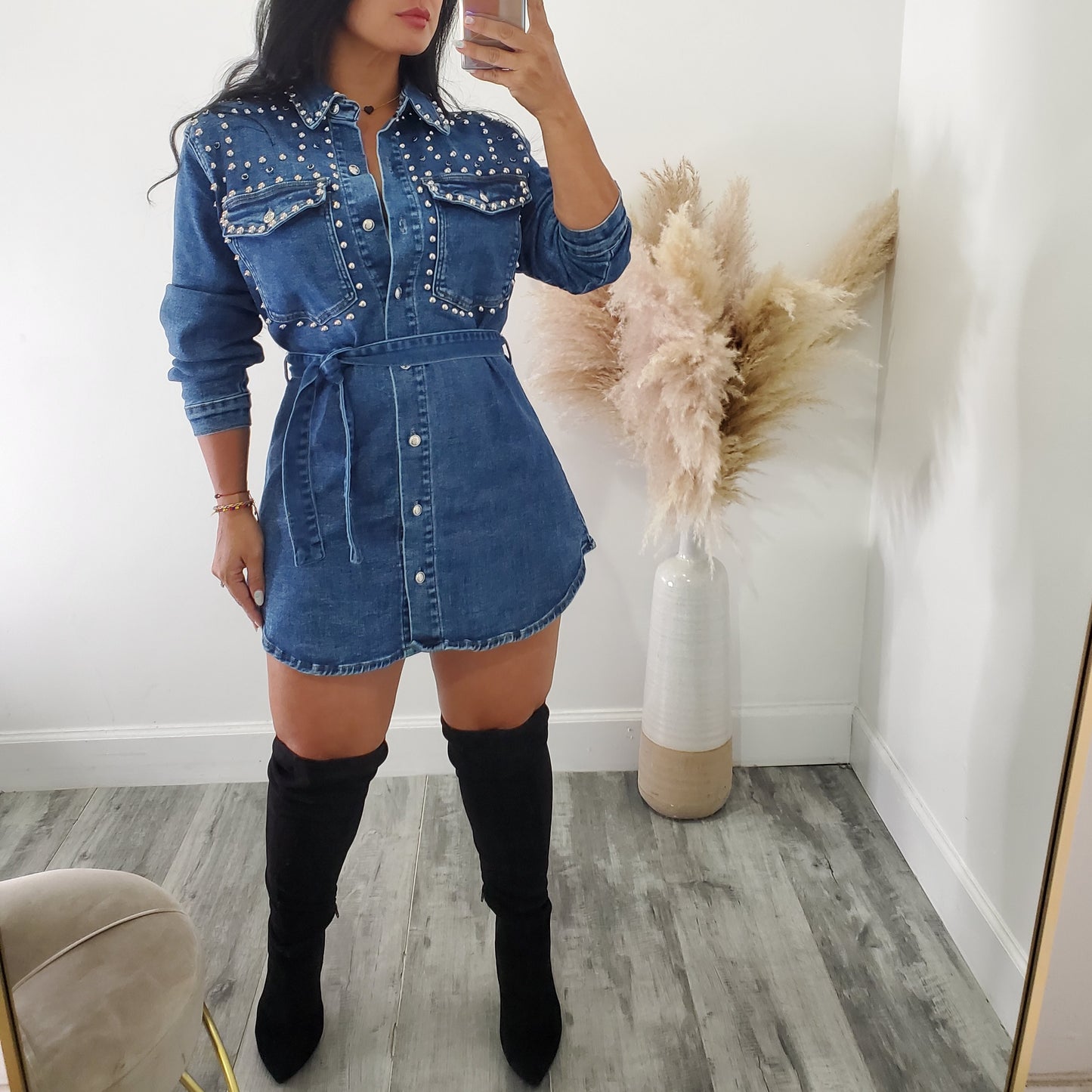 DENIM MINI DRESS