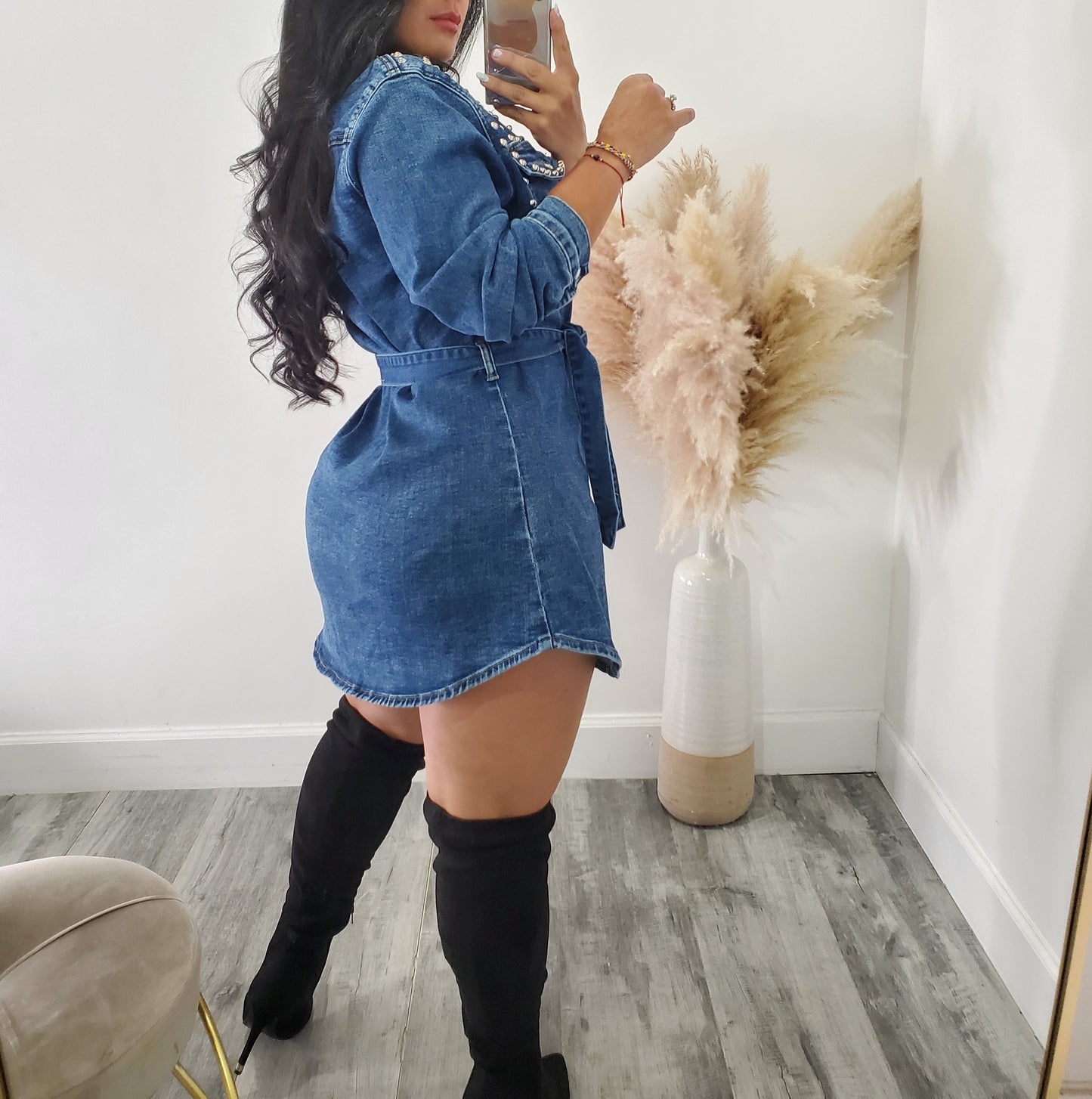 DENIM MINI DRESS