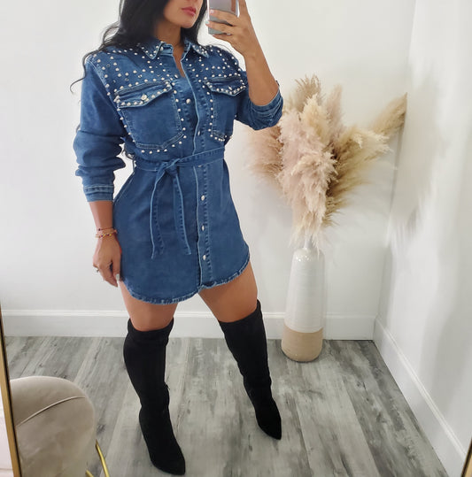 DENIM MINI DRESS