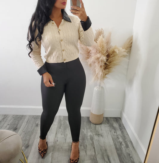Cabo leather sweater