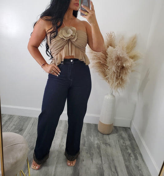 Rose detail top