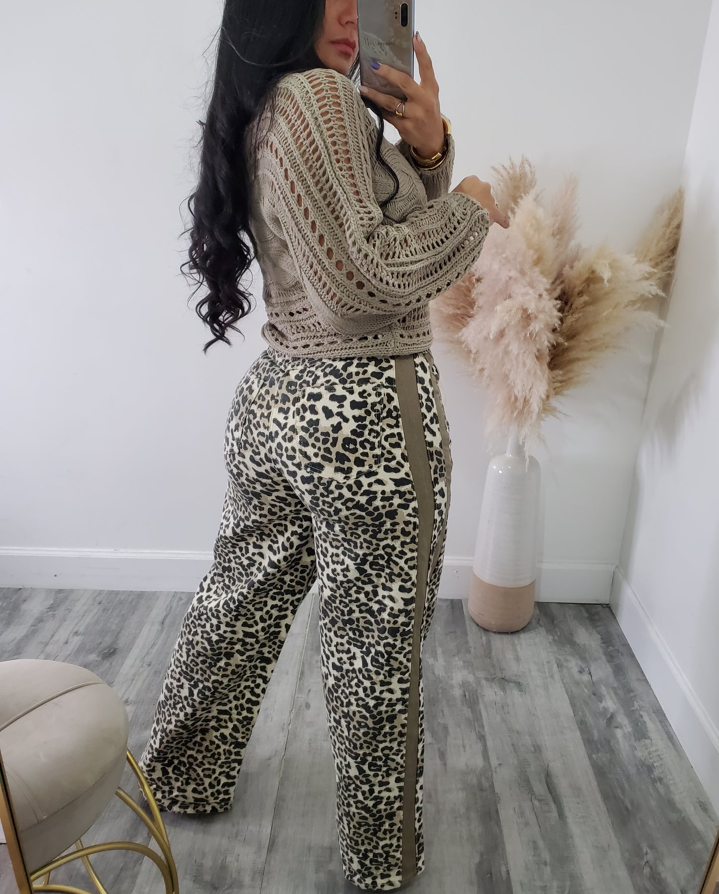 Crocheted Open-knit sweater