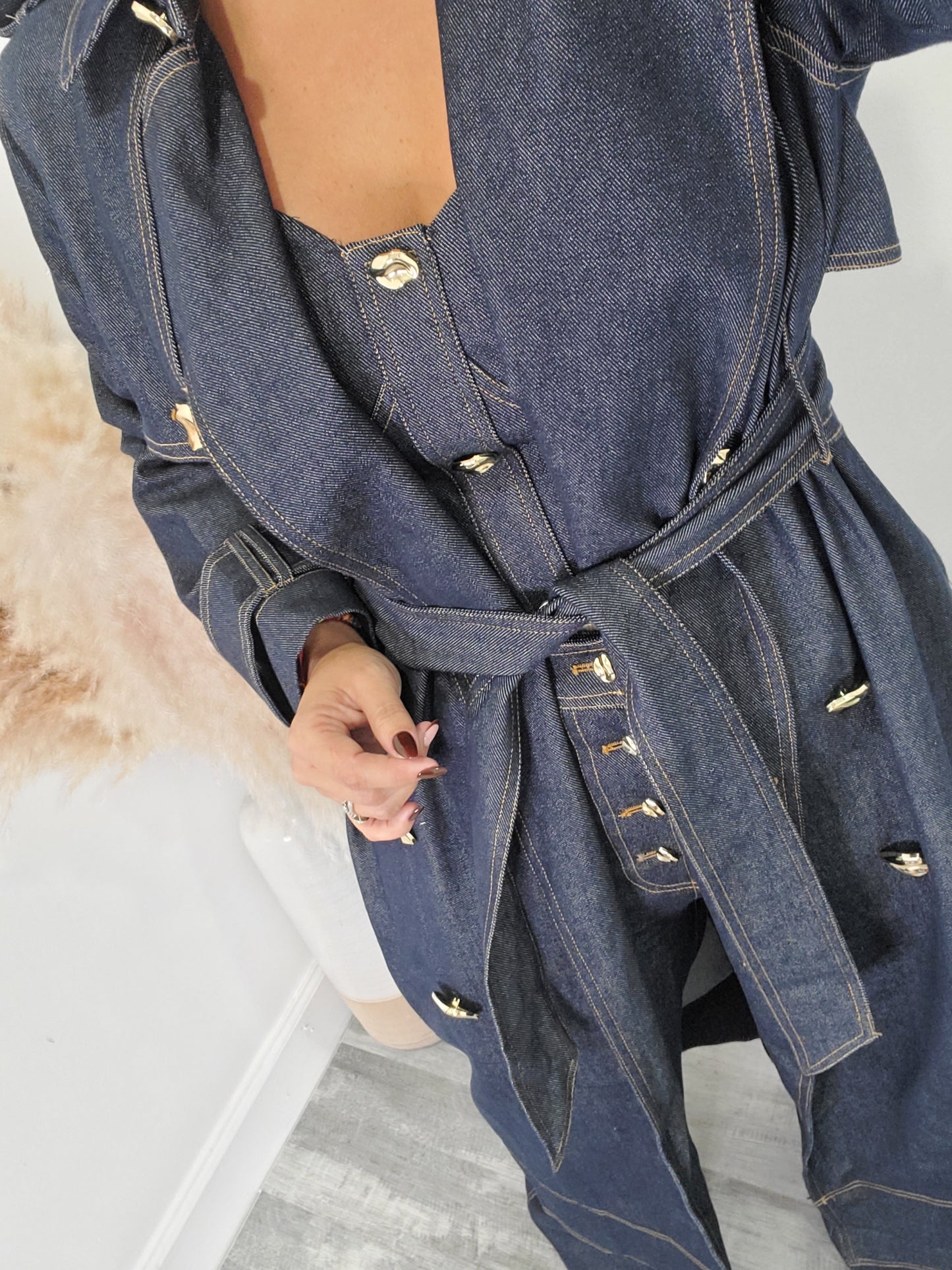 Monaco denim pant set