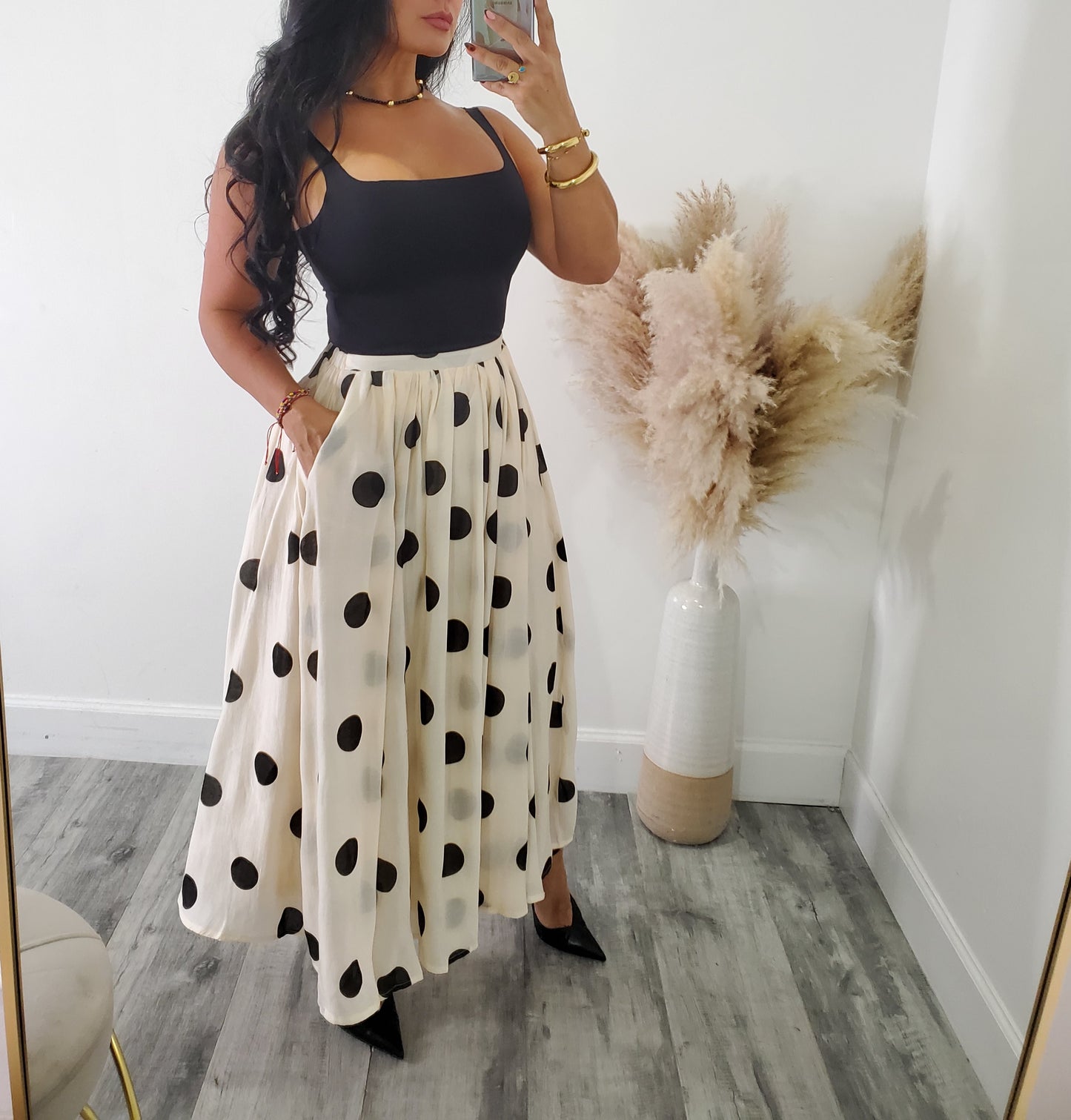 Polka dot skirt