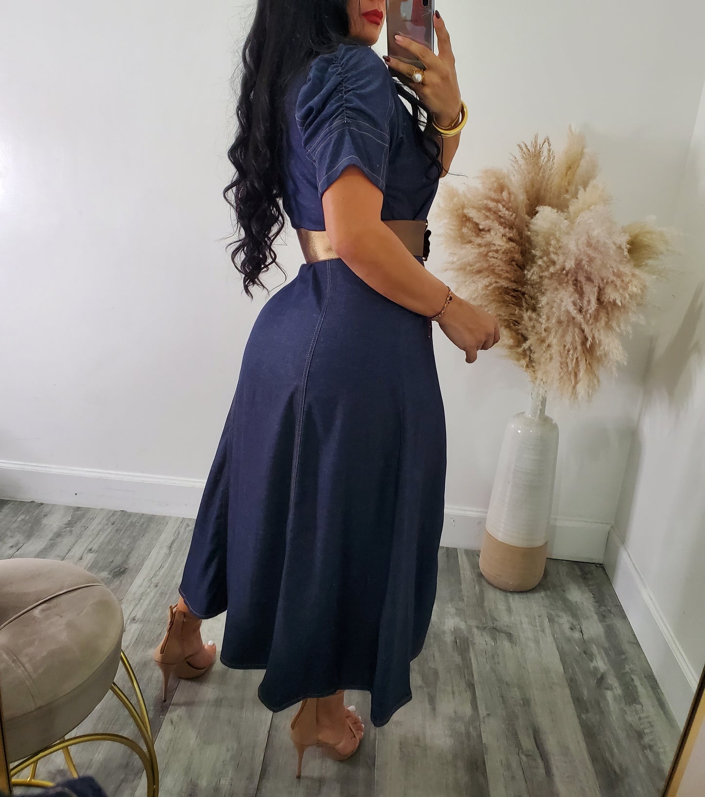 DENIM MAXI DRESS