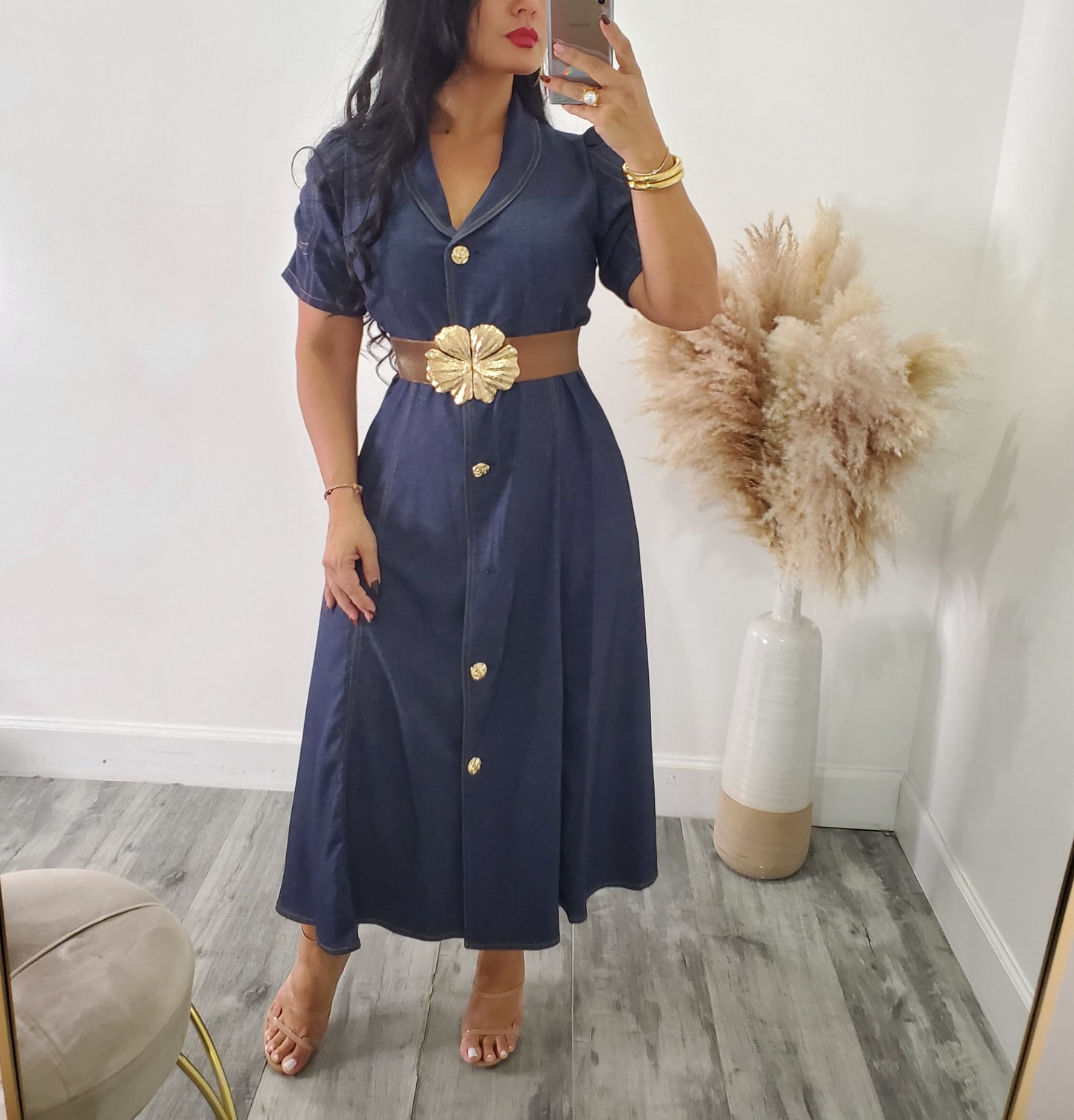 DENIM MAXI DRESS