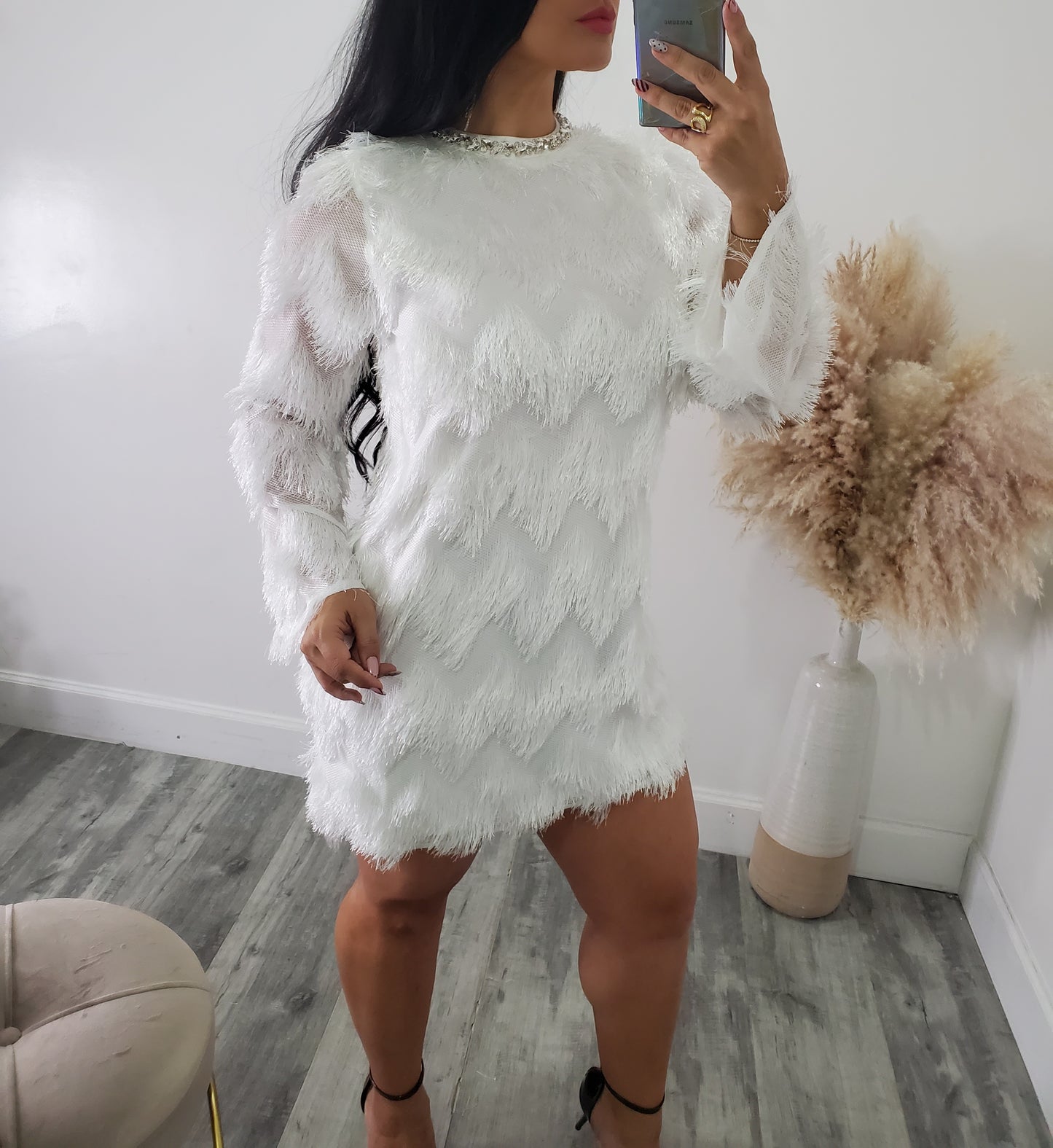 WHITE MOON MINI DRESS