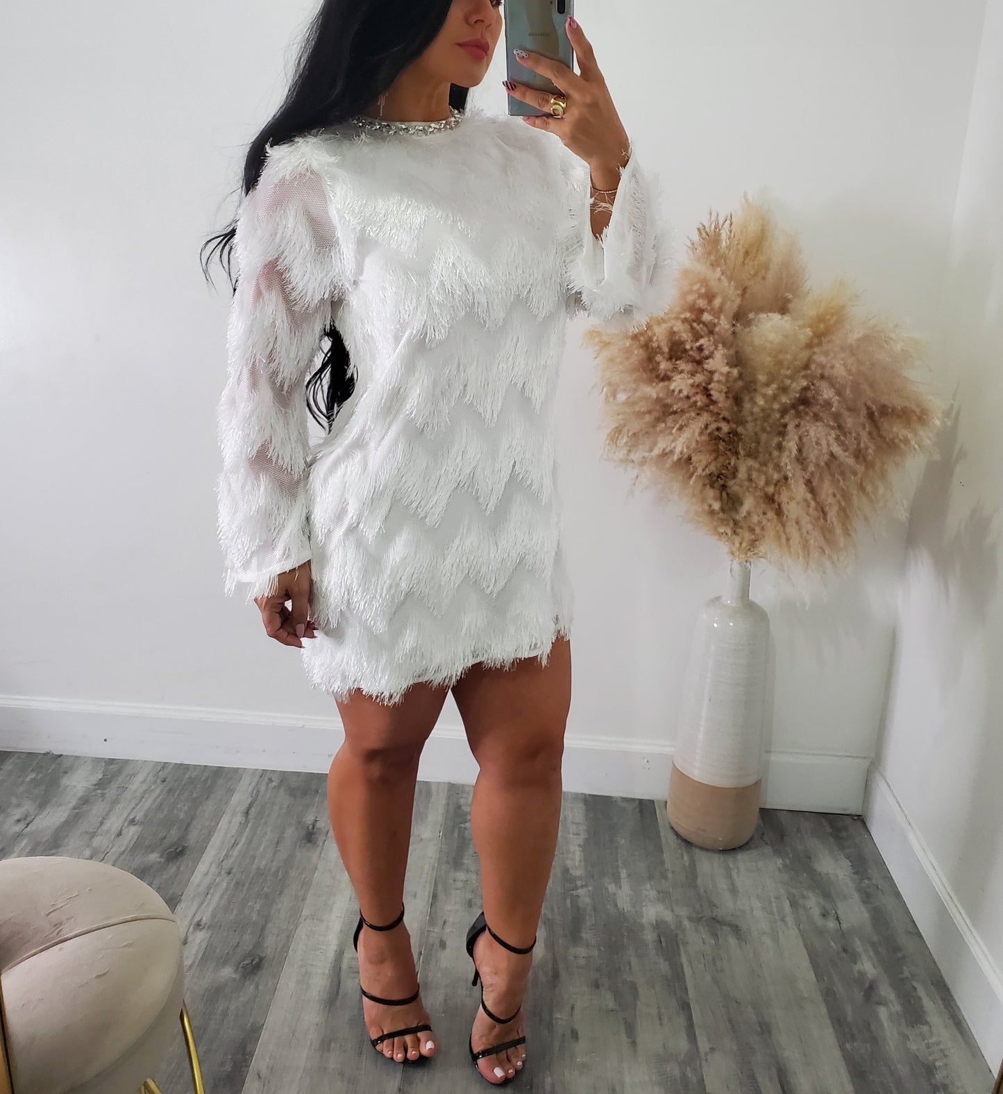 WHITE MOON MINI DRESS