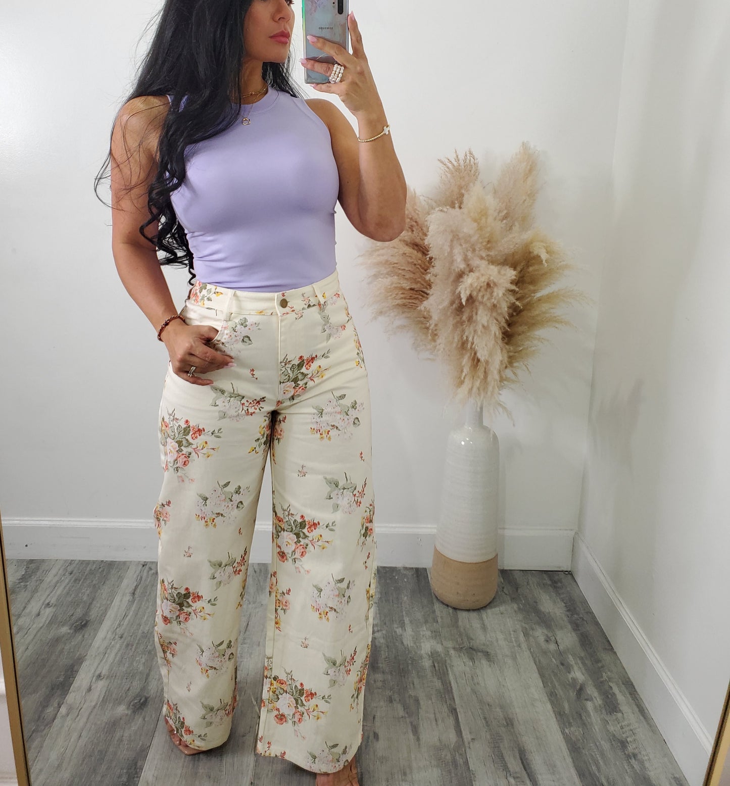 LALA FLOWER JEANS
