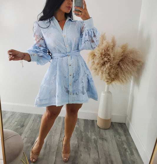 SKY BLUE MINIDRESS