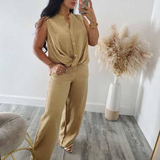 DANIA LINEN PANT SET