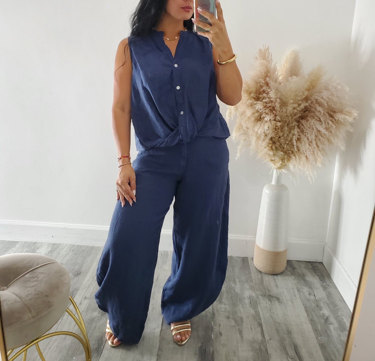 DANIA LINEN PANT SET