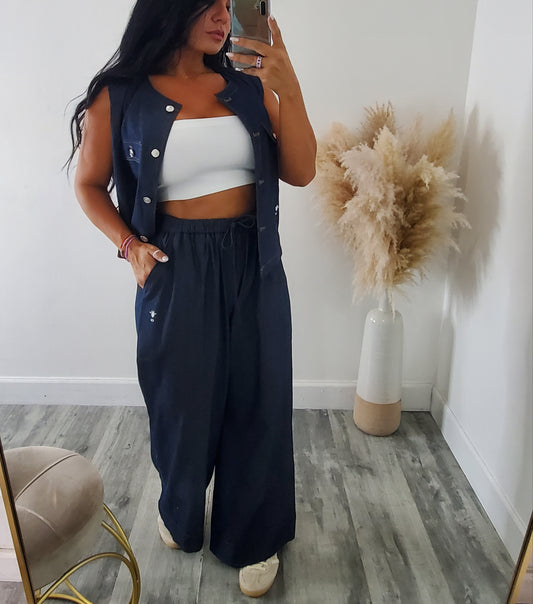INSPO CD DENIM PANT SET