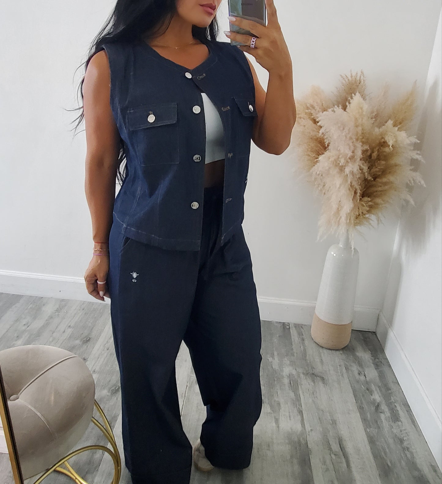 INSPO CD DENIM PANT SET