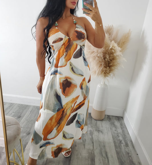 CELINE HALTER DRESS