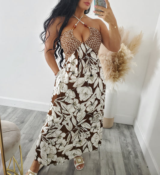 SUSAN BORDER PRINTED DRESS