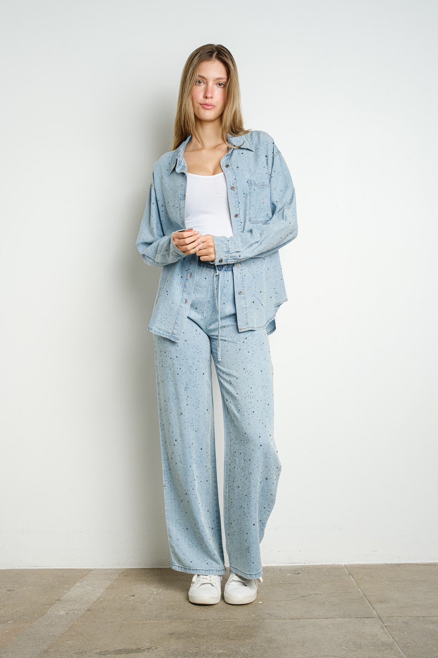 Mairin denim pant set
