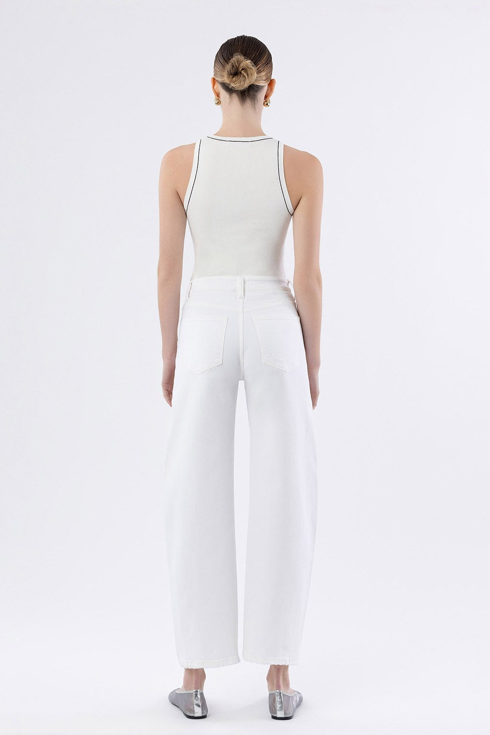 Super High Rise Panel Barrel Jeans