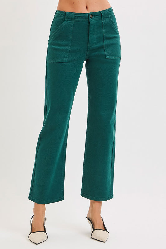 High Rise Ankle Flare Jeans