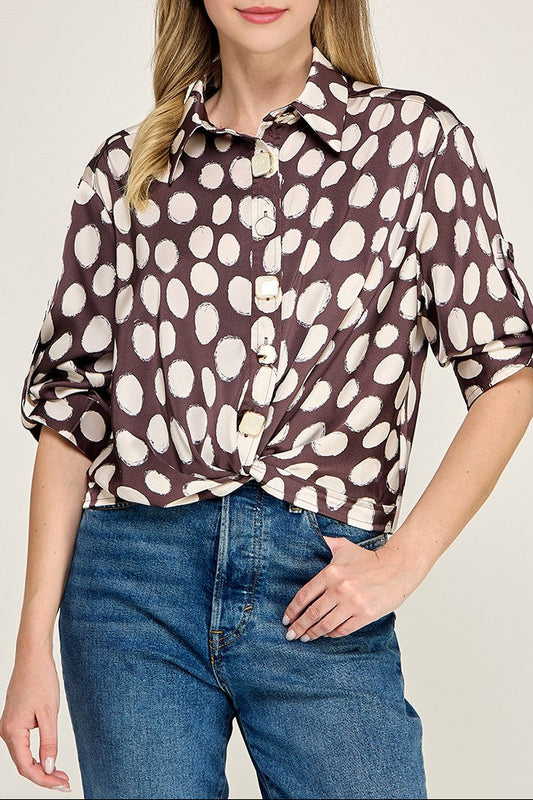 POLKA DOTS BLOUSE