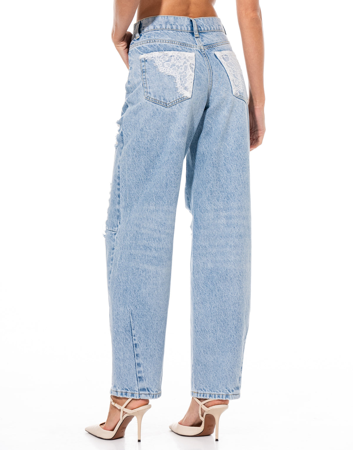 LACE DETAIL JEANS