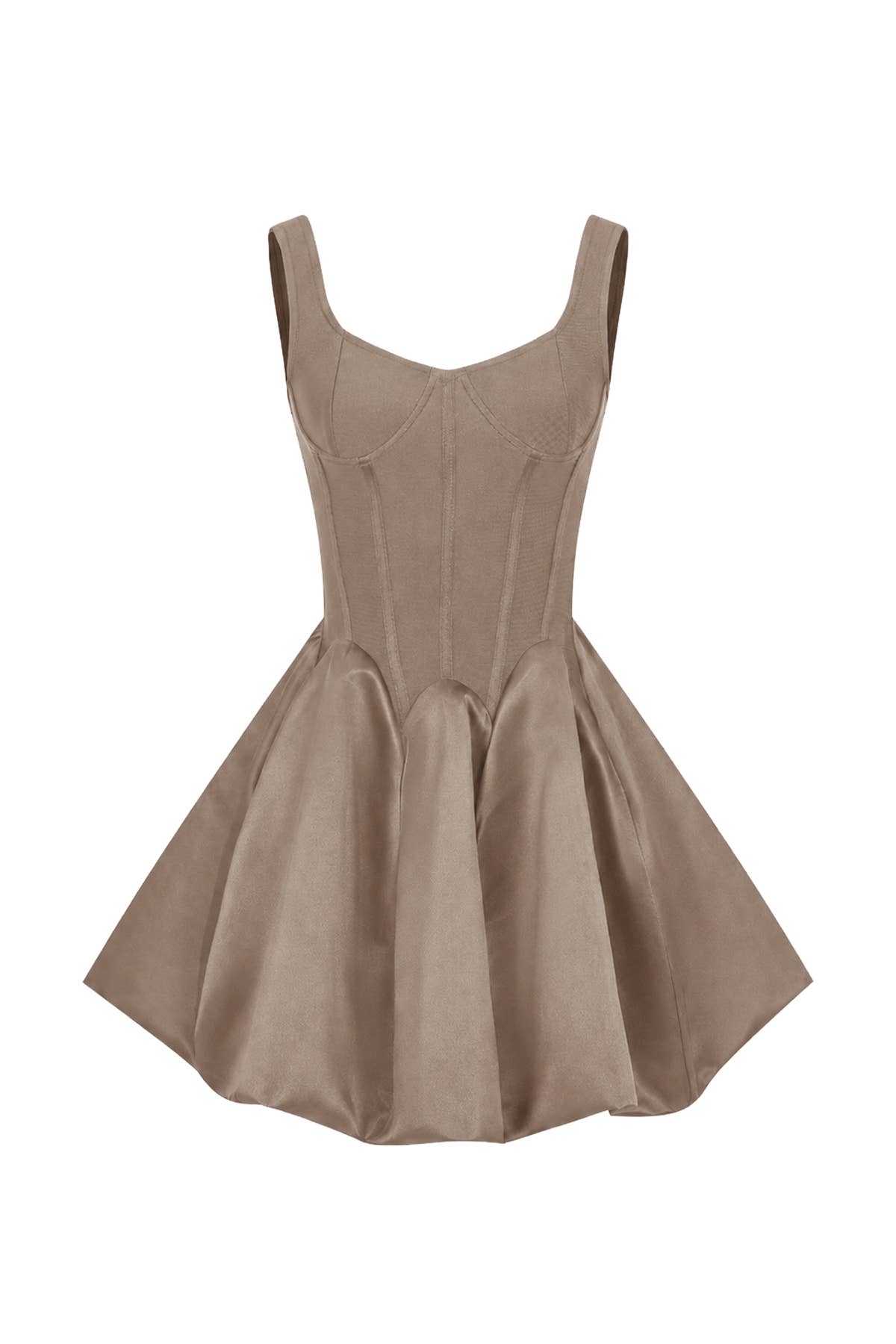 Bandage Satin Flare Dress