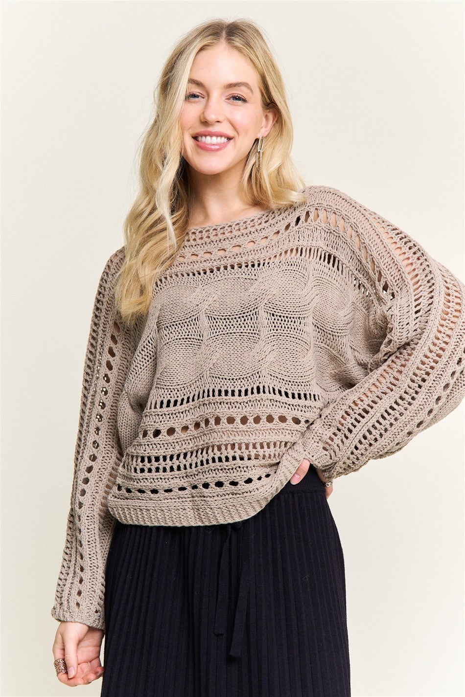 Crocheted Open-knit sweater