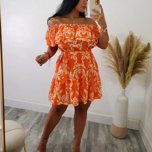 Orange Mini Dress