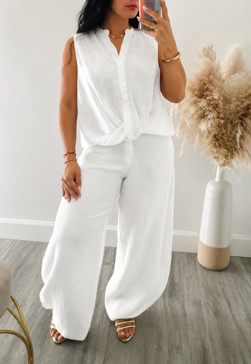 DANIA LINEN PANT SET