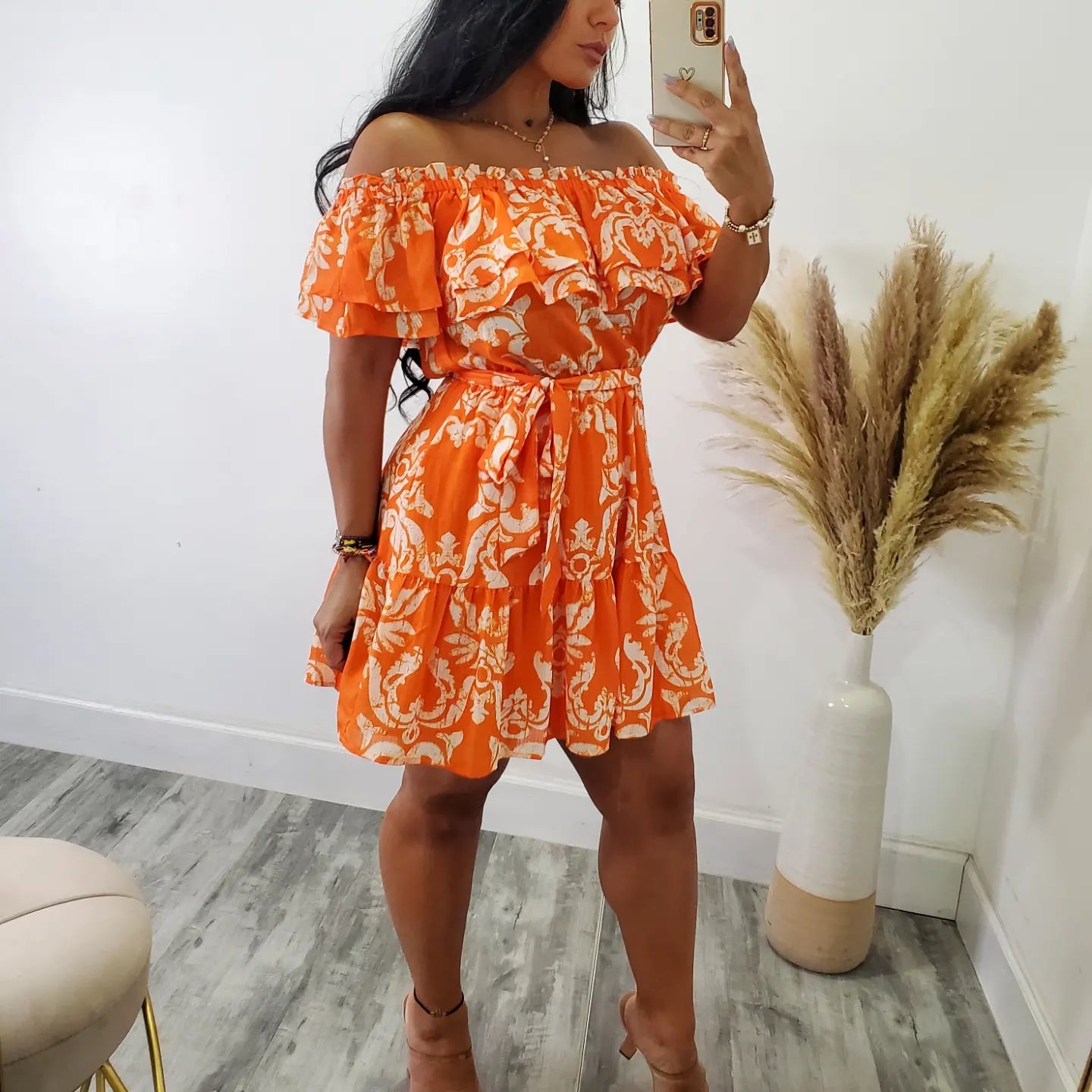 Orange Mini Dress