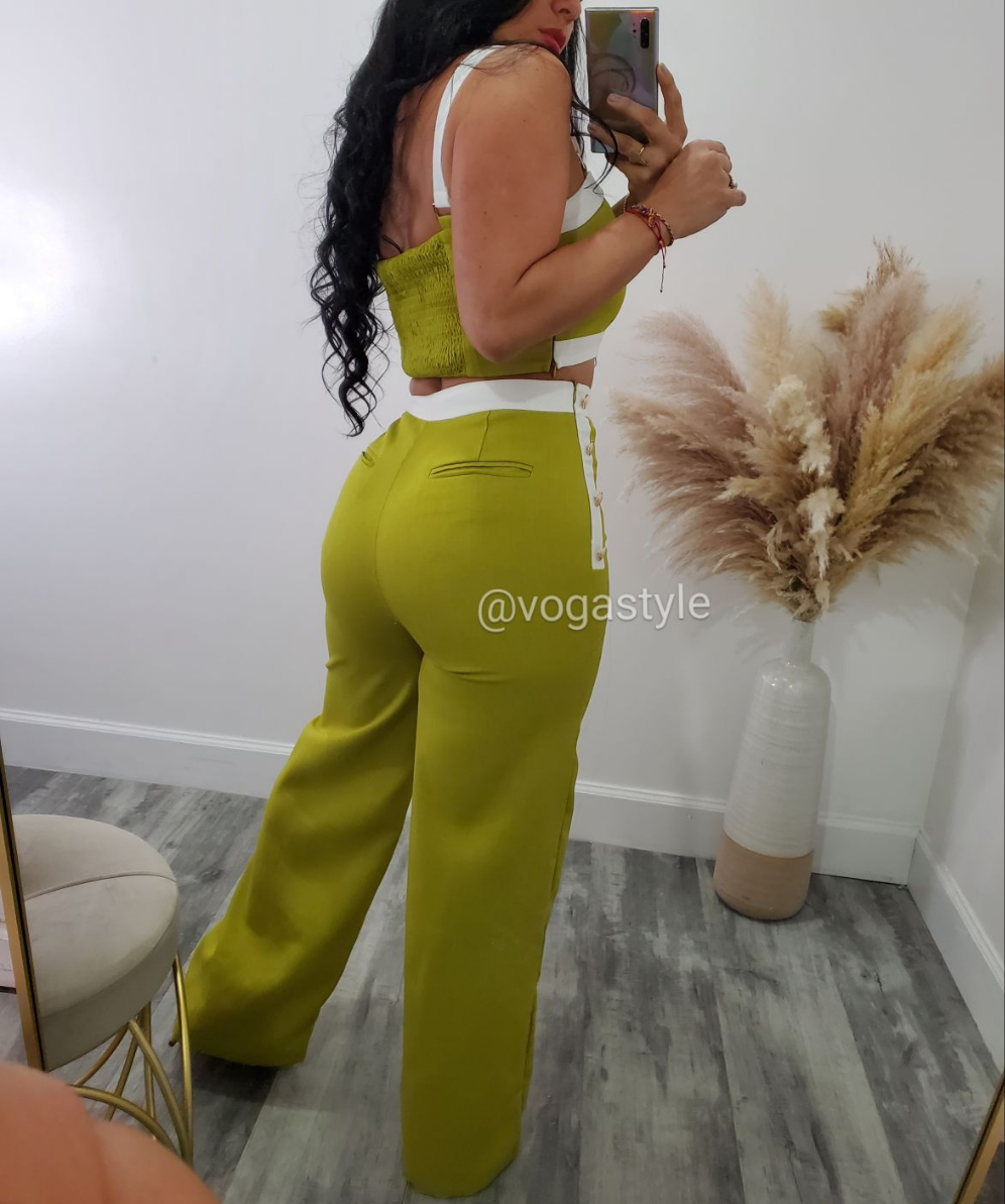 OLIVE PANT SET