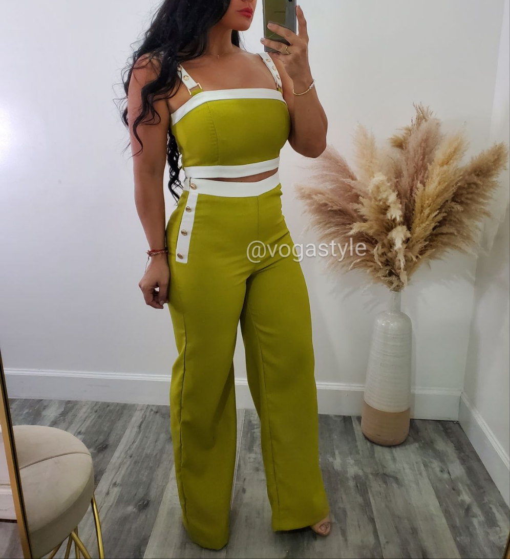 OLIVE PANT SET