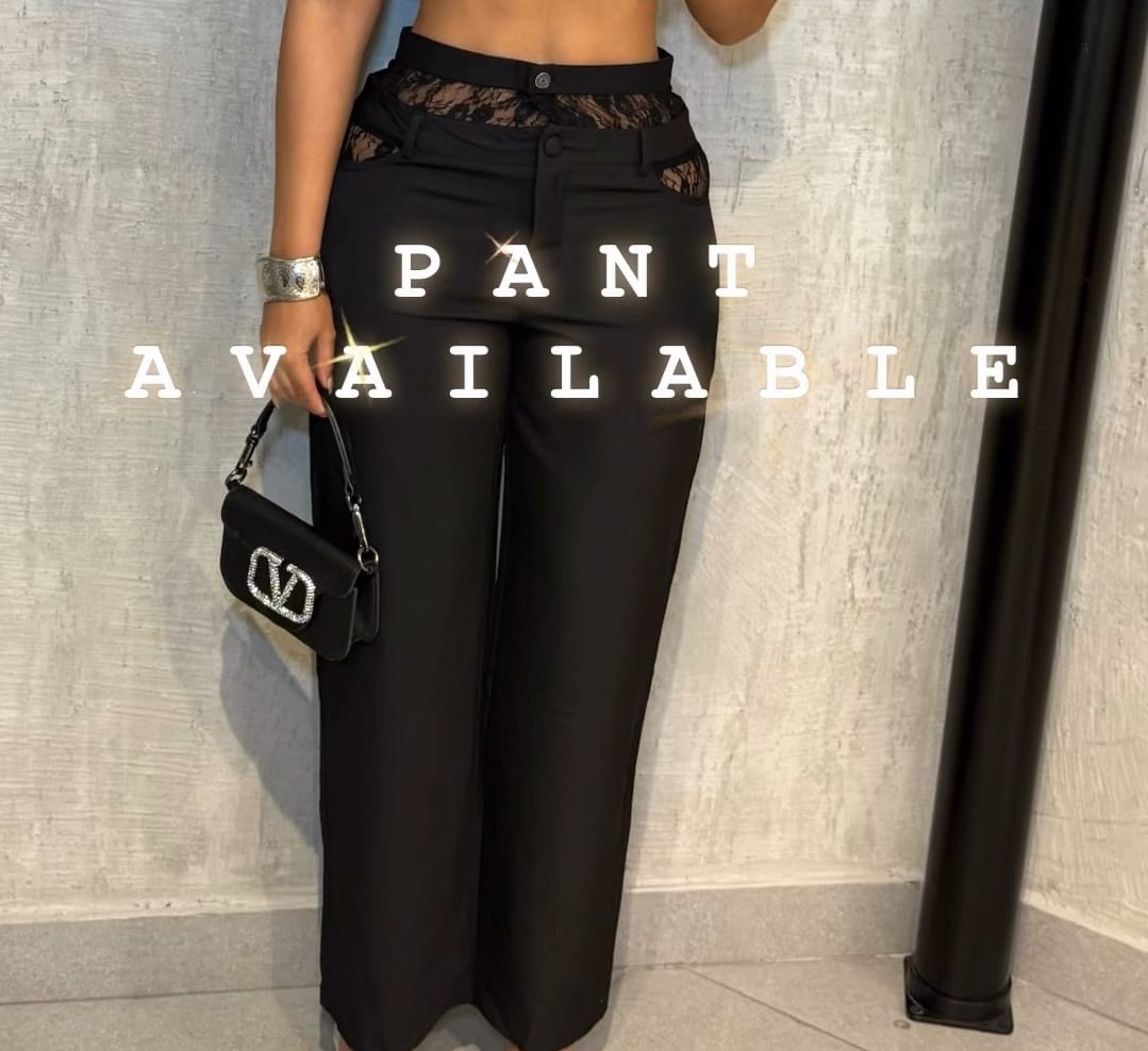 Fashion lace high waisted pants